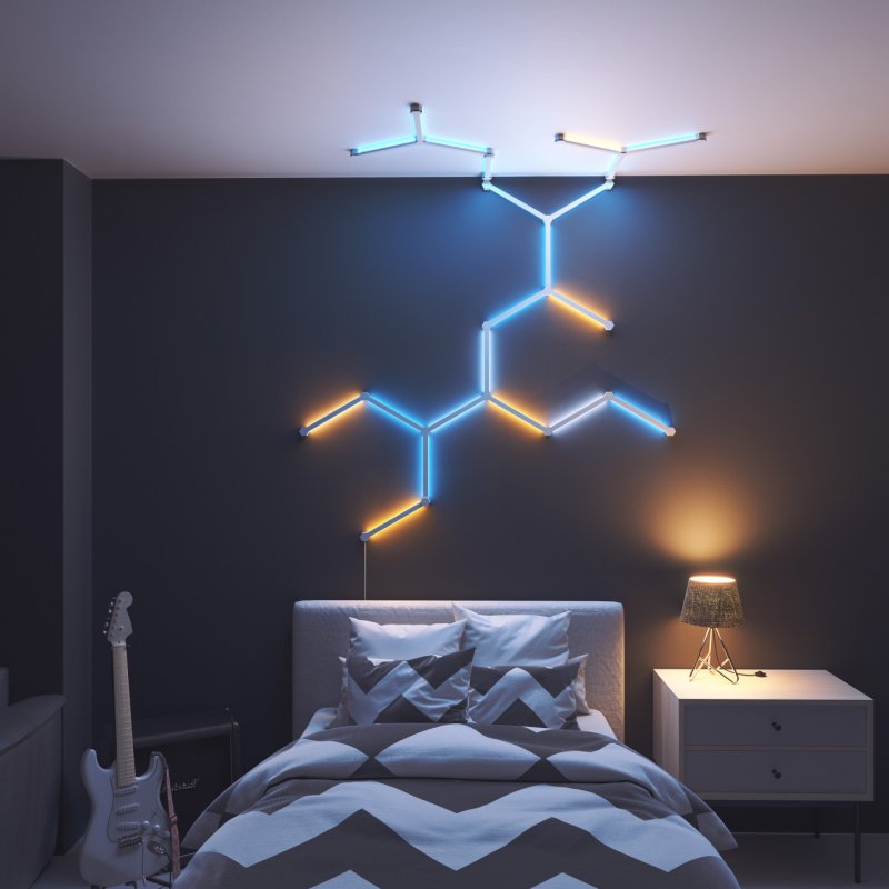 Nanoleaf Lines 60 Degrees Flex Connectors (3-Pack), Bend up to 360 Degrees