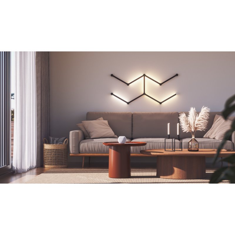 Nanoleaf Lines 60 Degrees Skins (9-Skins), Matte Black, Snap-On Covers for 60 Degree Lines Only