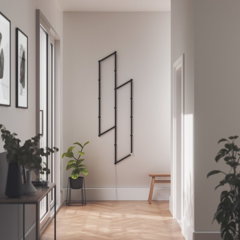 Nanoleaf Lines 60 Degrees Skins (9-Skins), Matte Black, Snap-On Covers for 60 Degree Lines Only