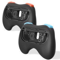 Trade Invaders - Pair of Controller Grips for Switch 2 Joy-Cons - Black