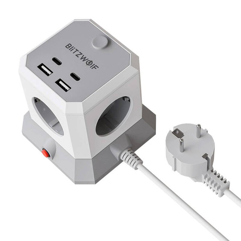 BlitzWolf BW-EC1 4xAC 2xUSB-A 2xUSB-C Extender