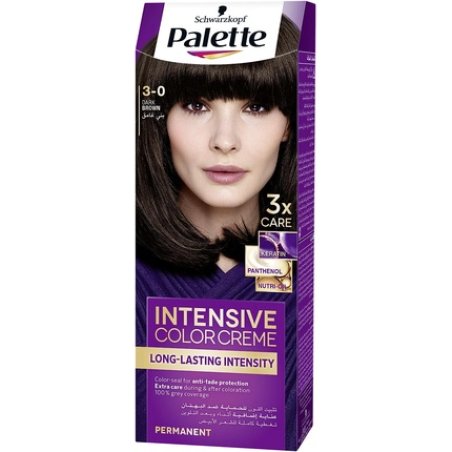 Schwarzkopf Palette Intensive Hair Colour Cream with Liquid Keratin 100ml - Dark Brown