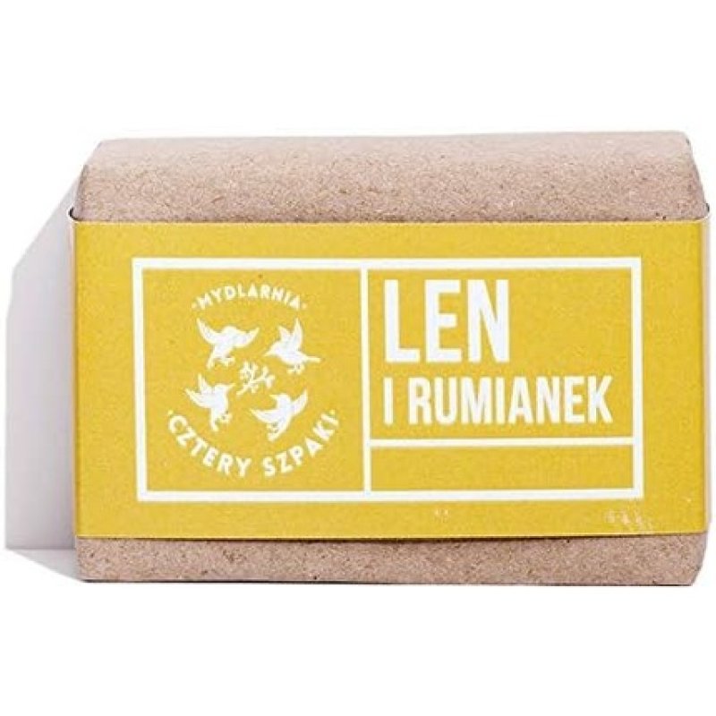 Four Starlings Soap Makers Flax and Chamomile Delicate Natural Eco Bar Soap 110g