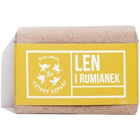 Four Starlings Soap Makers Flax and Chamomile Delicate Natural Eco Bar Soap 110g