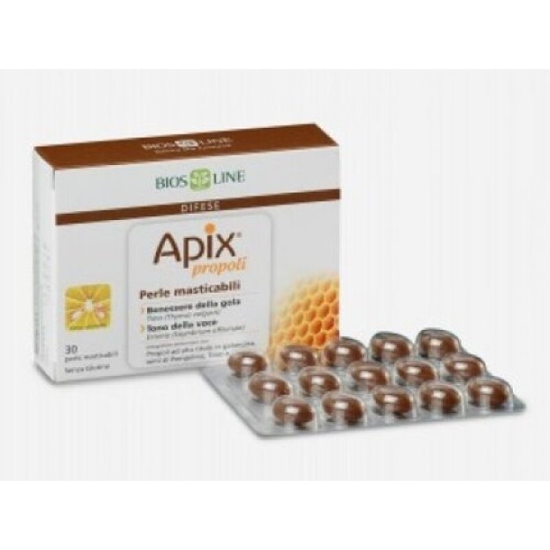 Bios Line Apix Propolis Dietary Supplement 30 Chewable Pearls