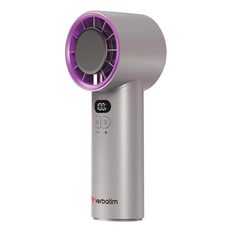 Verbatim Cool’n’Go IceTouch Handheld Fan Grey/Purple