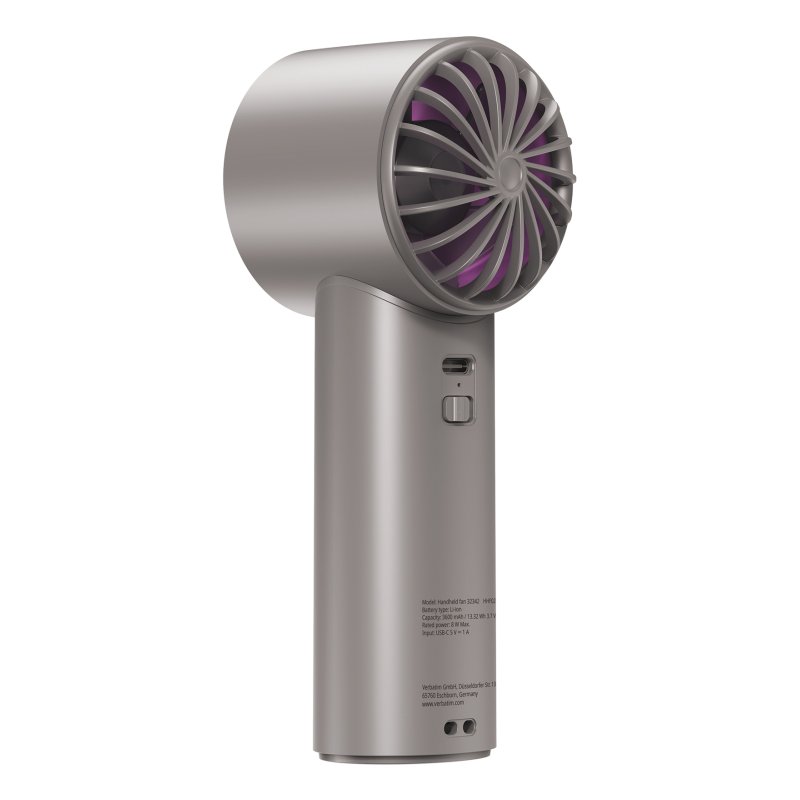 Verbatim Cool’n’Go IceTouch Handheld Fan Grey/Purple