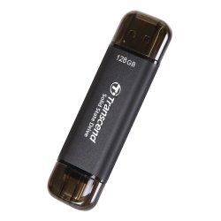 Transcend ESD310C Technologie Thunderbolt 128 Go USB Type-A / USB Type-C USB 3.2 Gen 2x2 Noir