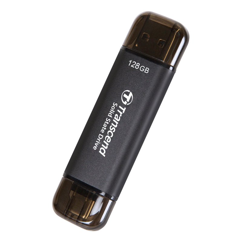 Transcend ESD310C Thunderbolt technology 128 GB USB Type-A / USB Type-C USB 3.2 Gen 2x2 Black