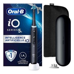 CEPILLO DENTAL BRAUN IO 5 ESTUCHE VIAJE 3 CABEZALES NEGRO