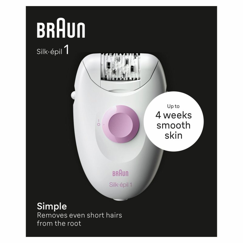 Braun Silk-épil 1 1-000 20 pince(s) Rose, Blanc