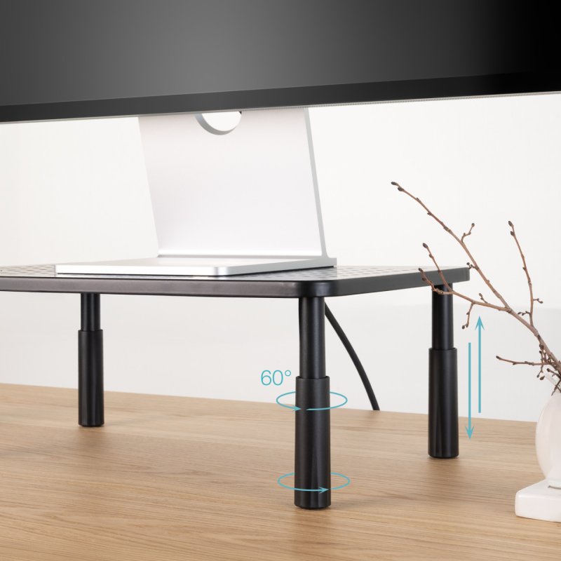 SOPORTE ELEVADOR PARA MONITORES NEGRO