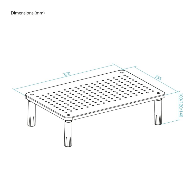TooQ TQMR086 monitor mount / stand Desk Black