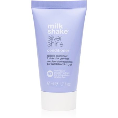Milk Shake Silver Shine Balsam for Blonde Hair - 50 ml, Neutralizes Yellow Tones