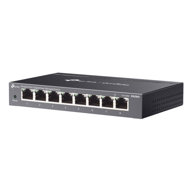 TP-Link Omada ES208G network switch Managed L2 Gigabit Ethernet (10/100/1000) Black
