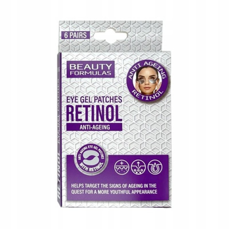 Beauty Formulas Eye Gel Patches Retinol Anti-Aging Under Eye Patches With Retinol - 6 Pairs