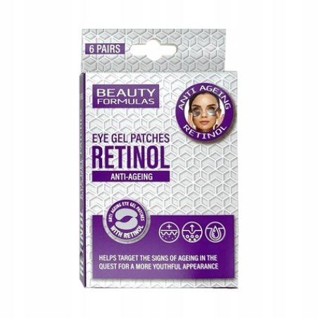 Beauty Formulas Eye Gel Patches Retinol Anti-Aging Under Eye Patches With Retinol - 6 Pairs