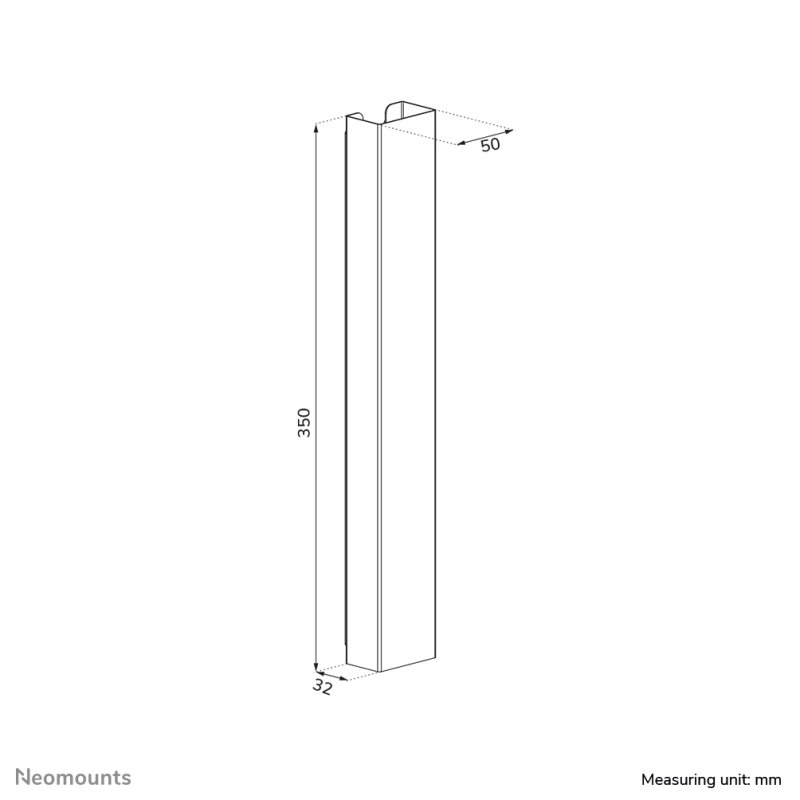Neomounts ADS06-123BL Cache-câble - fixation magnétique - universel