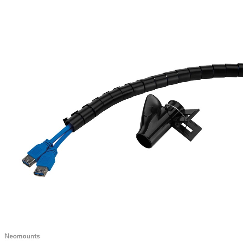 SPIRAL CABLE WRAP 20 MM. MULTIPLE CABLES BLACK