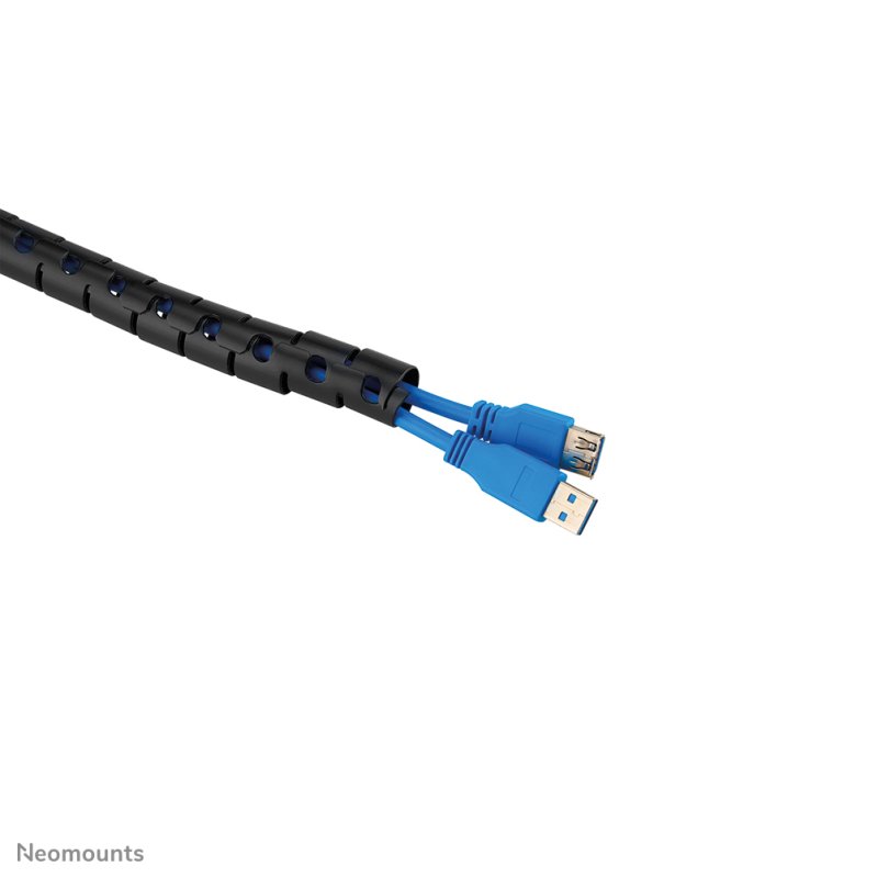 SPIRAL CABLE WRAP 20 MM. MULTIPLE CABLES BLACK