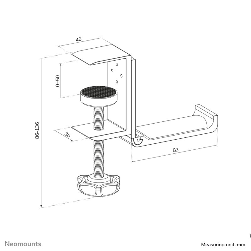 Neomounts ADS11-171SL Support pour casque d'écoute - universel