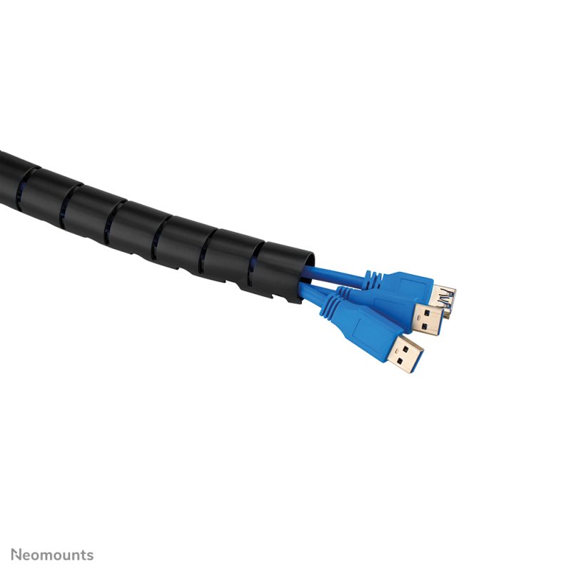 SPIRAL CABLE WRAP 25 MM. MULTIPLE CABLES BLACK