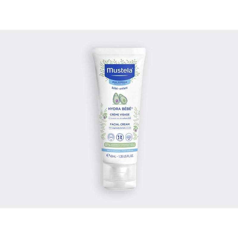 Mustela Crème Visage Hydra Bébé à l'avocat BIO 450ml baby cream 40 ml