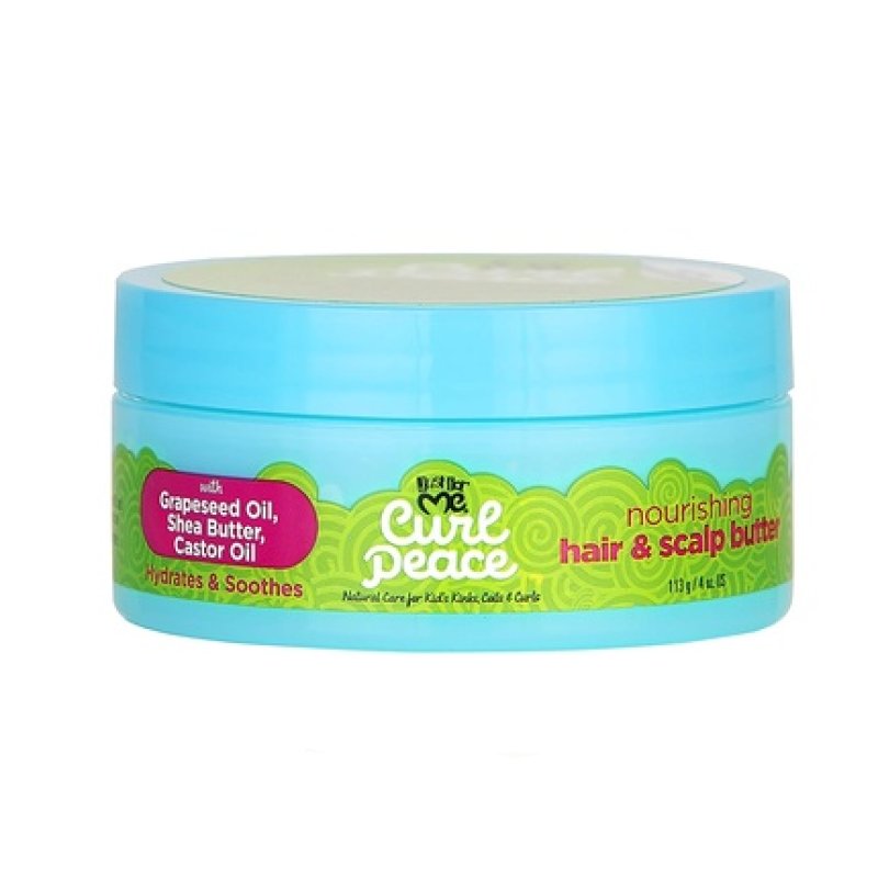 Just For Me Curl Peace Nourishing Hair & Scalp Butter with Grapeseed Oil, Shea Butter, Castor Oil 4oz
