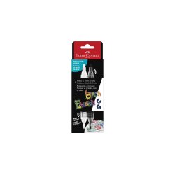 Faber-Castell - Black Edition Shake & Paint Acrylic Markers Set of 2 (Black and White) (285503)