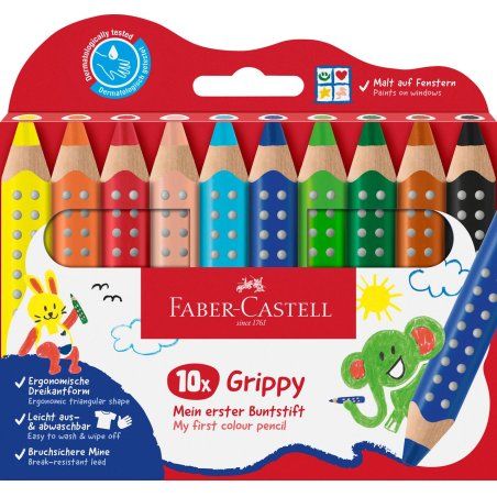 Faber-Castell - Colour Pencil Grippy Set of 10 pcs (110624)
