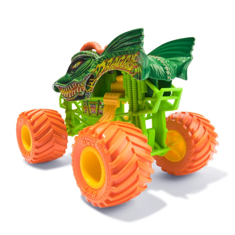 Monster Jam , Monster truck Dragon officiel, véhicule en métal moulé à collectionner, échelle 1:24, jouets pour