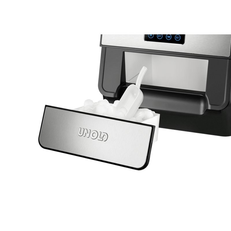 Unold 48955 machine à glaçons Machine à glaçon portable 150 W Noir, Acier inoxydable