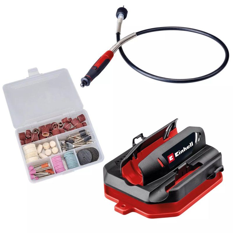 Schleif- und Gravur-Werkzeug TC-MT 150 E (schwarz/rot, 150 Watt, 117-teiliges Zubehör-Set)