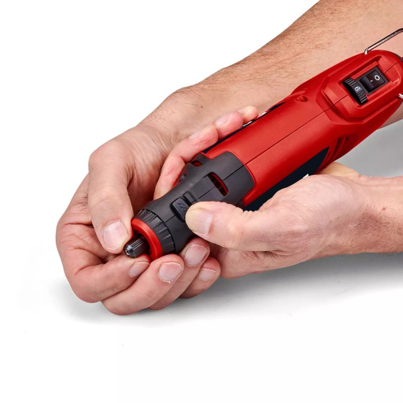 Schleif- und Gravur-Werkzeug TC-MT 150 E (schwarz/rot, 150 Watt, 117-teiliges Zubehör-Set)