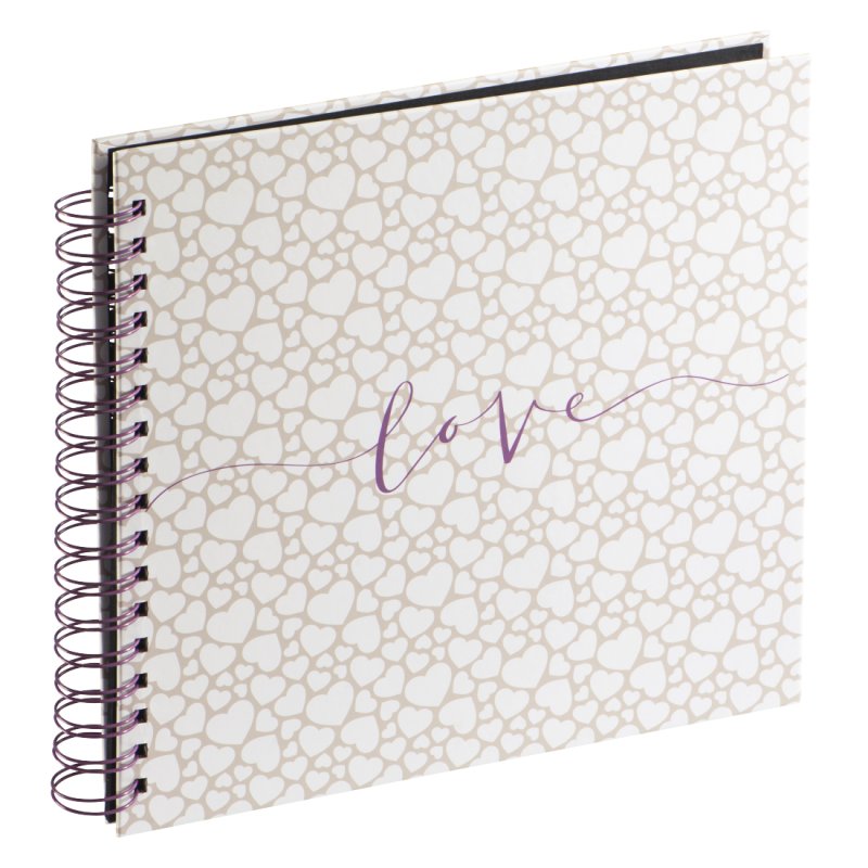 Hama Romance Spiral-Album 28x24 40 schwarze Seiten Hochzeit 3831