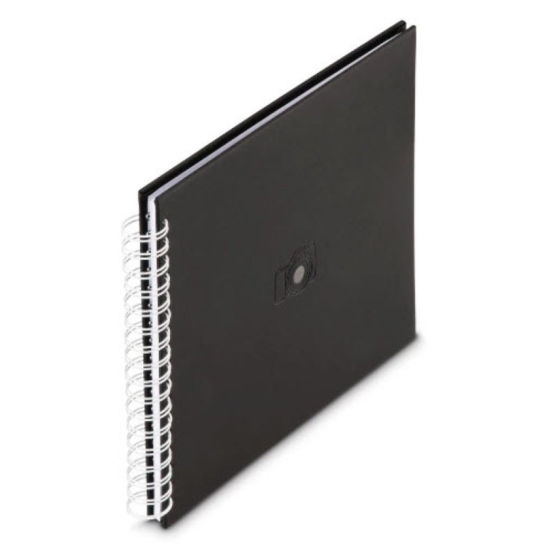 Hama Signs Spiral-Album 28x24 50 weie Seiten, schwarz 7500