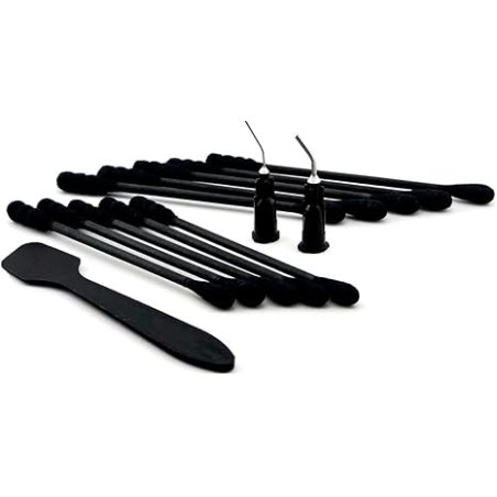 THERMAL HERO Kit of SWABS 10pcs black TIPS 2pcs black Spatula (black) 1pcs