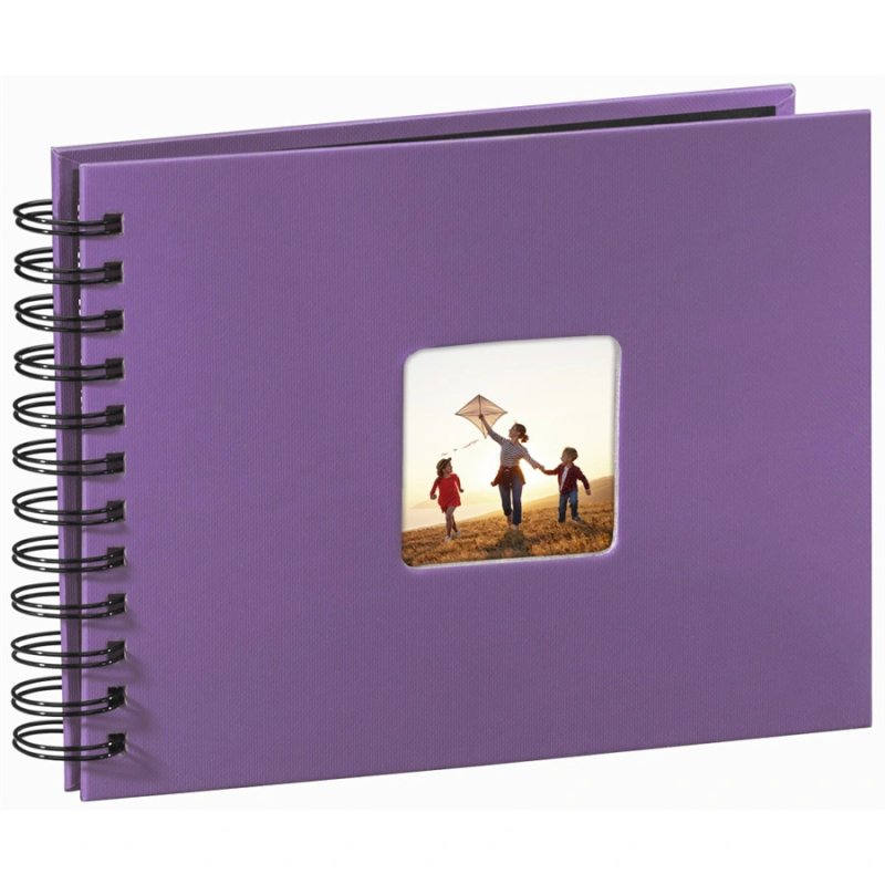 Hama Fine Art Spiral lila 24x17 50 schwarze Seiten 94881