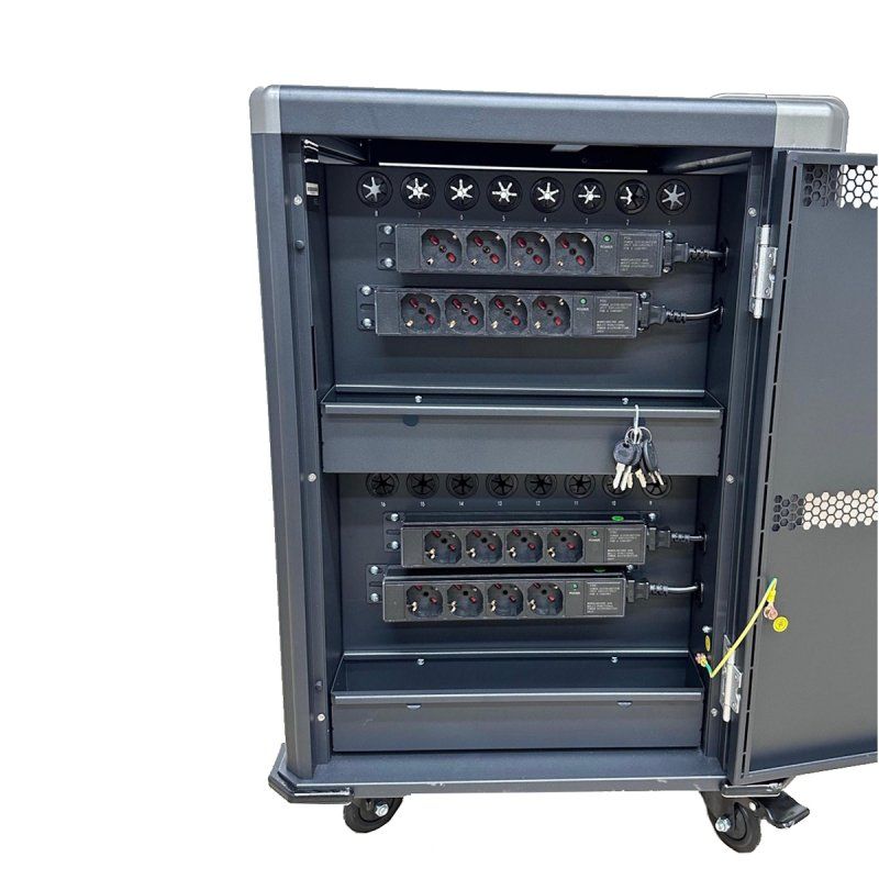 Ewent EW1703 portable device management cart/cabinet Black, Grey