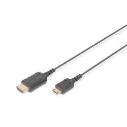 DIGITUS HDMI Anschlusskabel, C-A, HighFlex St/St, 2.0m, sw