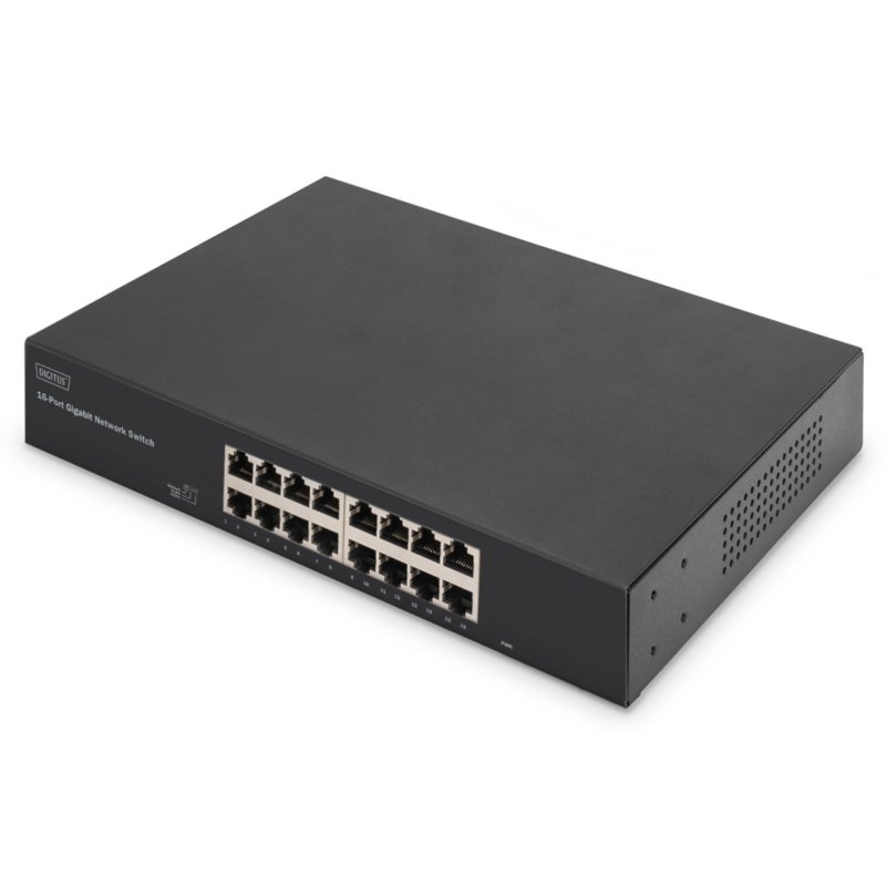 Digitus Commutateur Gigabit 16 ports, 19 pouces, non administrable