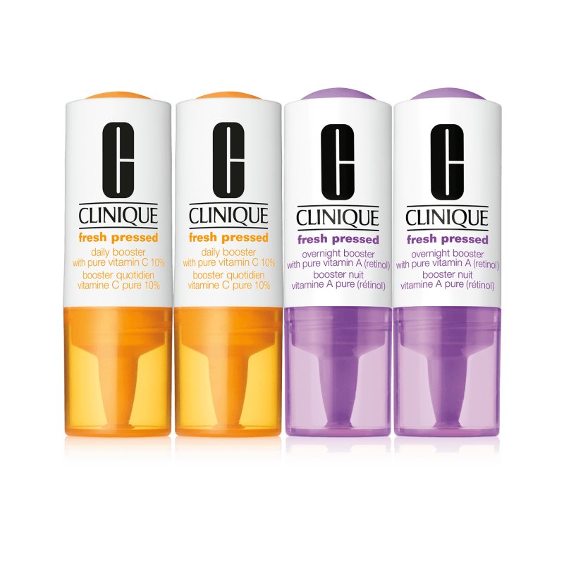 Clinique Fresh Pressed Clinical Daily Overnight Boosters with Pure Vitamins C 10% A (Retinol), 2x8.5ml Vitamin C