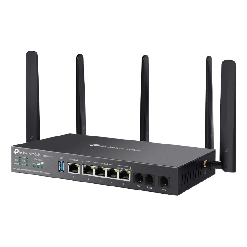 TP-LINK Omada Desktop DSL Gateway AX3000 DR3650v-4G 4G Cat6 Gigabit WAN/8xLAN