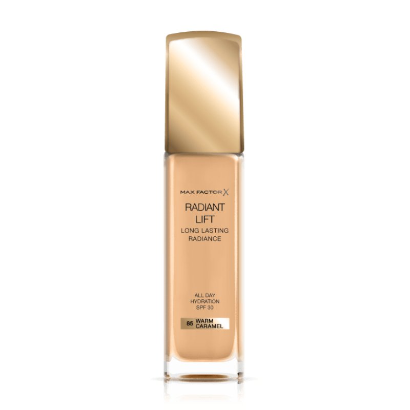 Max Factor Radiant Lift Liquid Pump Foundation with SPF30 and Hyaluronic Acid 085 Caramel 30ml