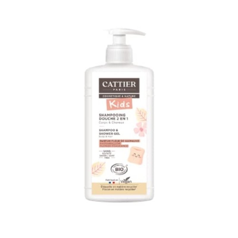 Cattier Kids 2-in-1 Marshmallow Blossom Shower Shampoo 500ml