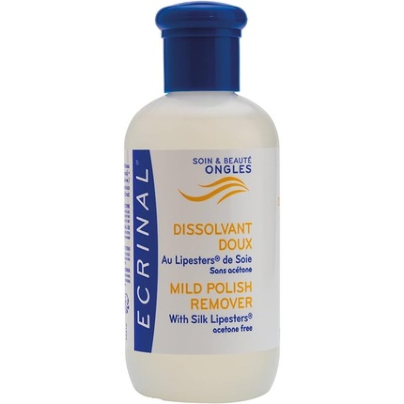 Ecrinal Mild Polish Remover with Silk Lipesters 125ml