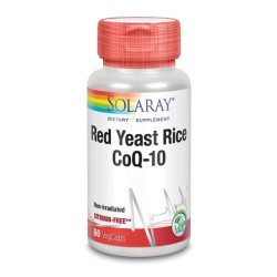 Solaray Red Yeast Rice Plus Q10 - 60 Vegetarian Capsules