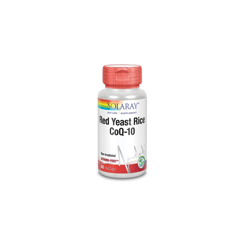 Solaray Red Yeast Rice Plus Q10 - 60 Vegetarian Capsules