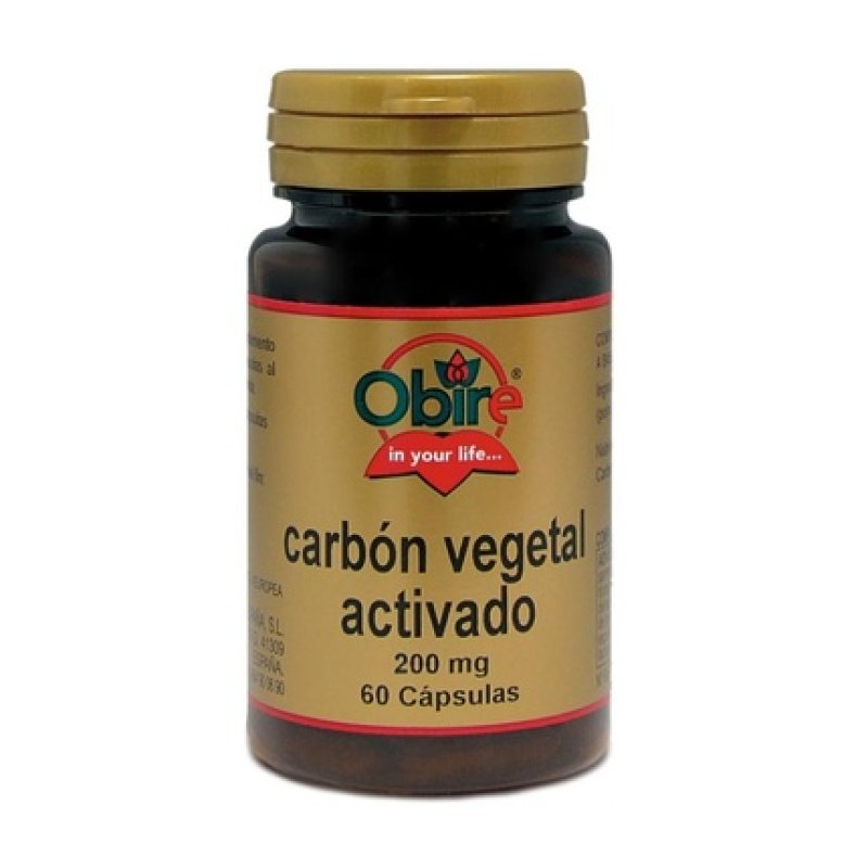 Obire Activated Charcoal Capsules - 200 Mg, 60 Capsules