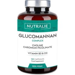 Glucomannan Weight Loss & Appetite Suppressant 100% Natural with Choline Bitartrate, Chromium Picolinate and Vitamins